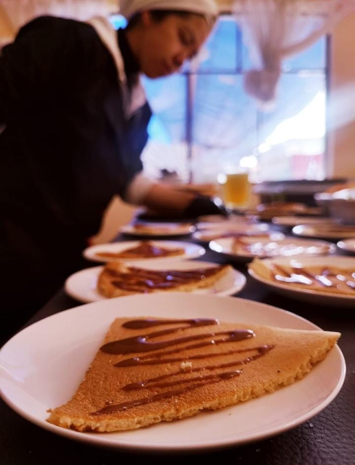 Panqueques con dulce de leche